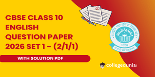 CBSE Class 10 English Set 1 - (2/1/1) Question Paper 2026 with Solution PDF
